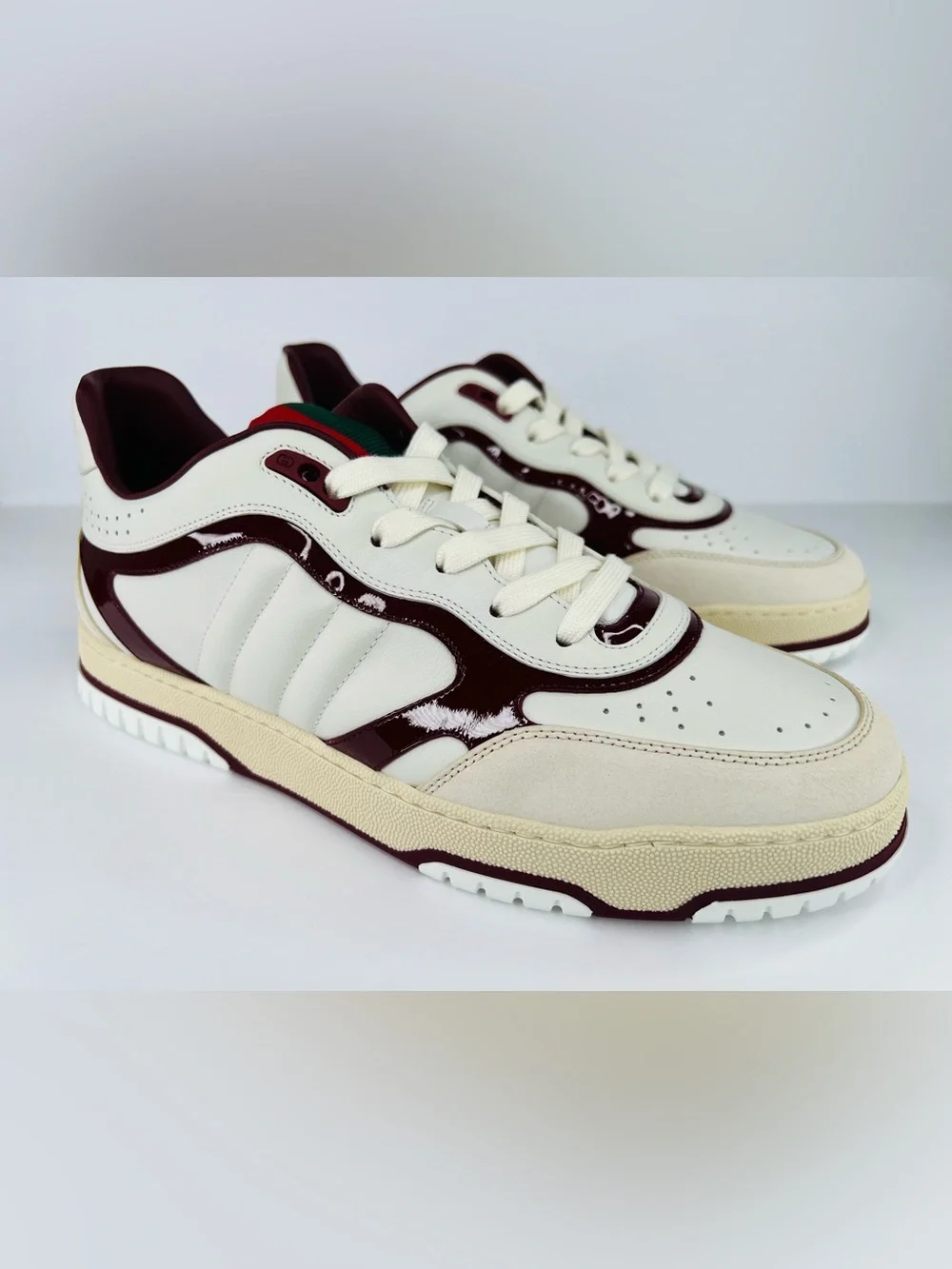 Gucci Re-Web Ace Logo Men Leather Sneakers UK 11 - US 11.5 - EU 45